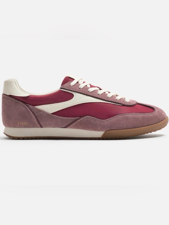 Zara Other - Zara Men's Maroon and Cream Sneakers